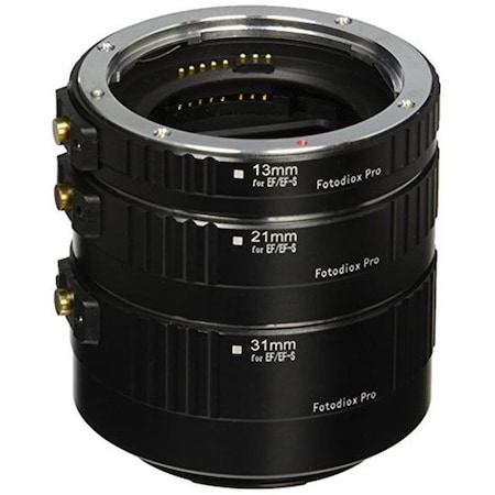 Fotodiox Fotodiox Macro-Tube-Auto-EOS-Pro-Set Pro Automatic Macro Extension Tube Set for Canon EOS Mount SLR Camera - 0.76 lbs Macro-Tube-Auto-EOS-Pro-Set